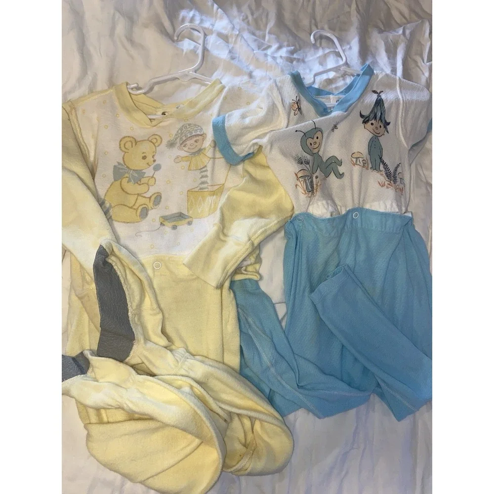 Vintage Carters 4YR 2-piece Sets Snaps 1960'S-EARLY‎ 1970s USA 100% Cotton USA